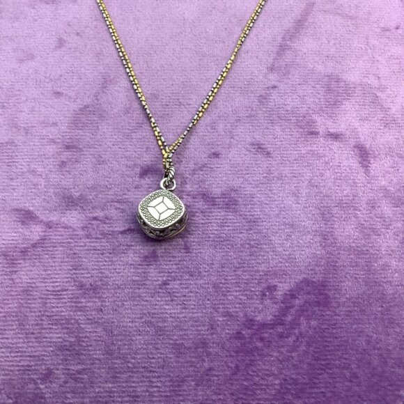 Brighton Gold and Silver With Green stone pendant - Picture 3 of 4